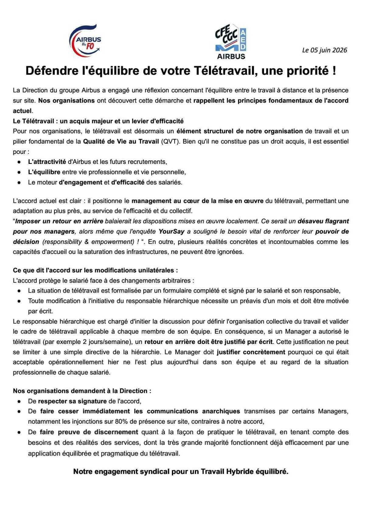 Défendre l'équilibre de votre télétravail, une priorité !