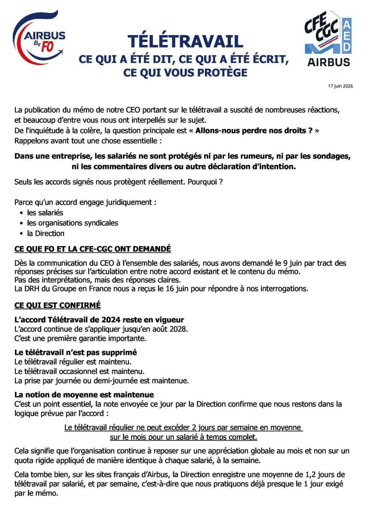 Télétravail - Ce qui a été dit, écrit et qui vous protège