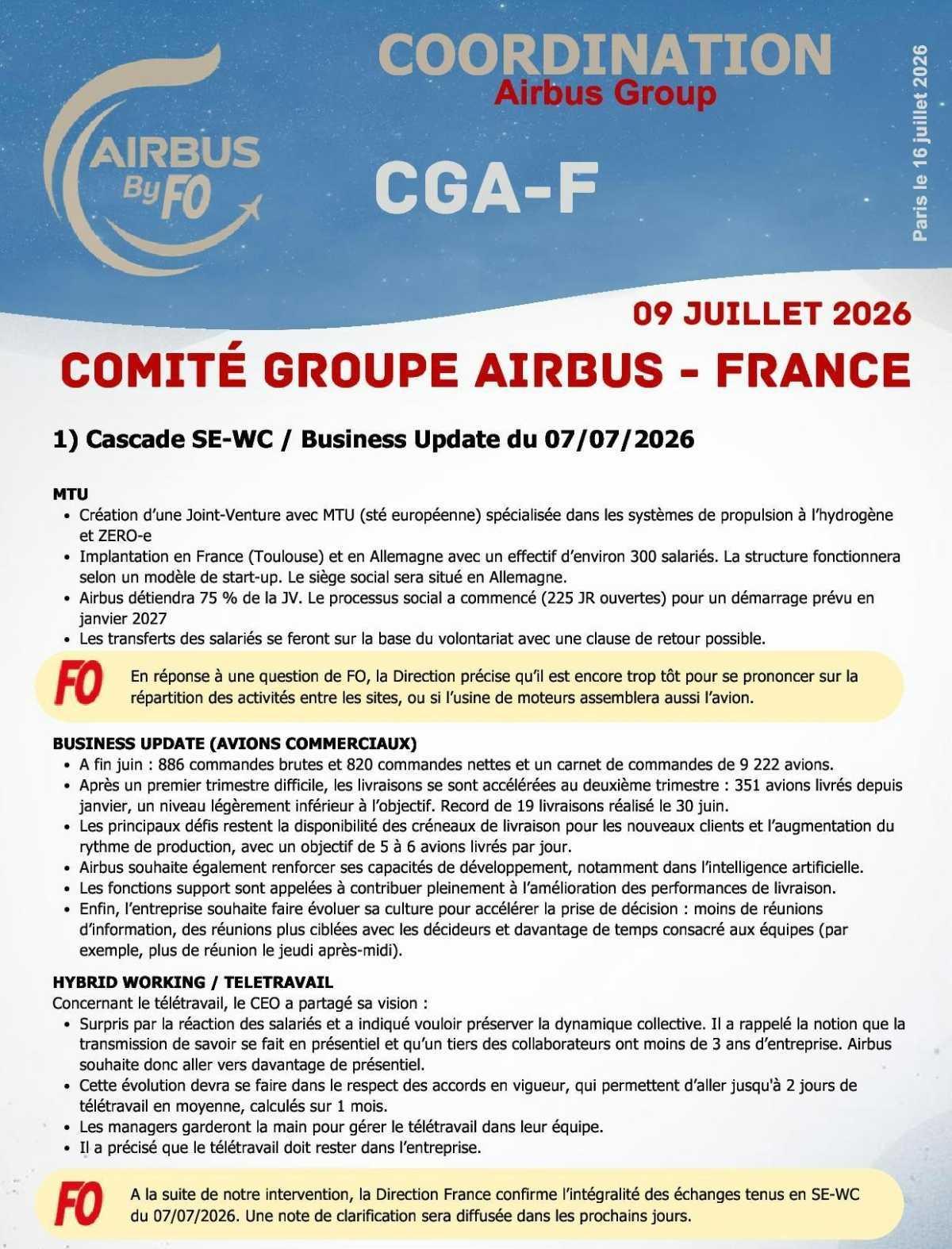 Comité de Groupe Airbus France