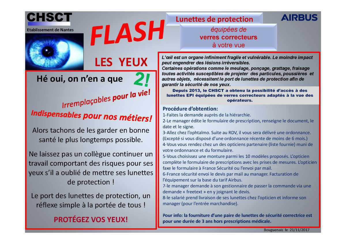 Flash EPI protection des yeux