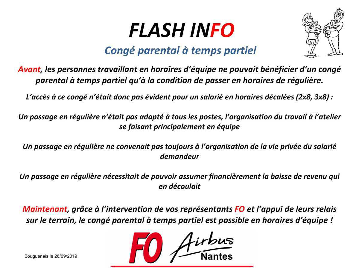 Flash InFO : Congé parental.