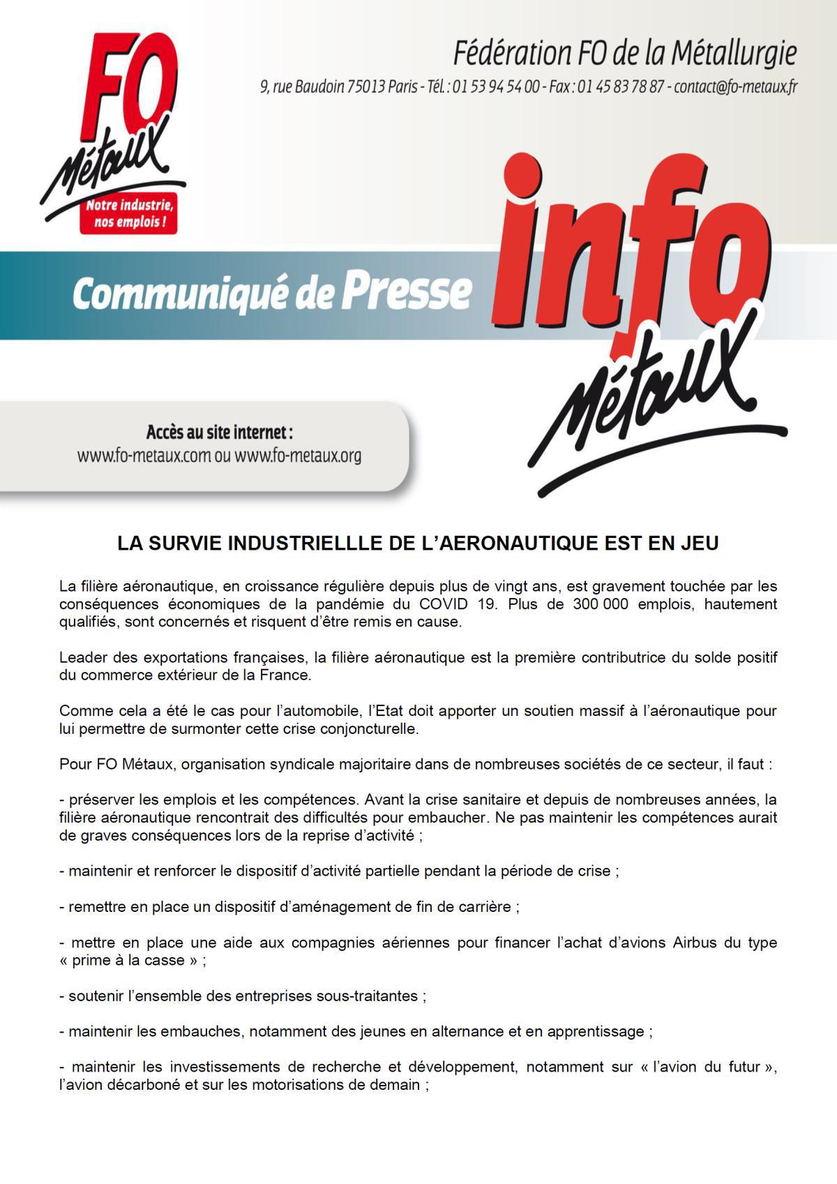 Communiqué de presse