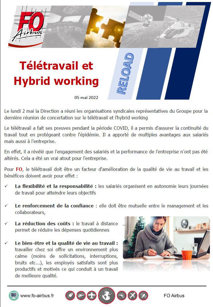 inFO RELOAD Télétravail et hybrid working