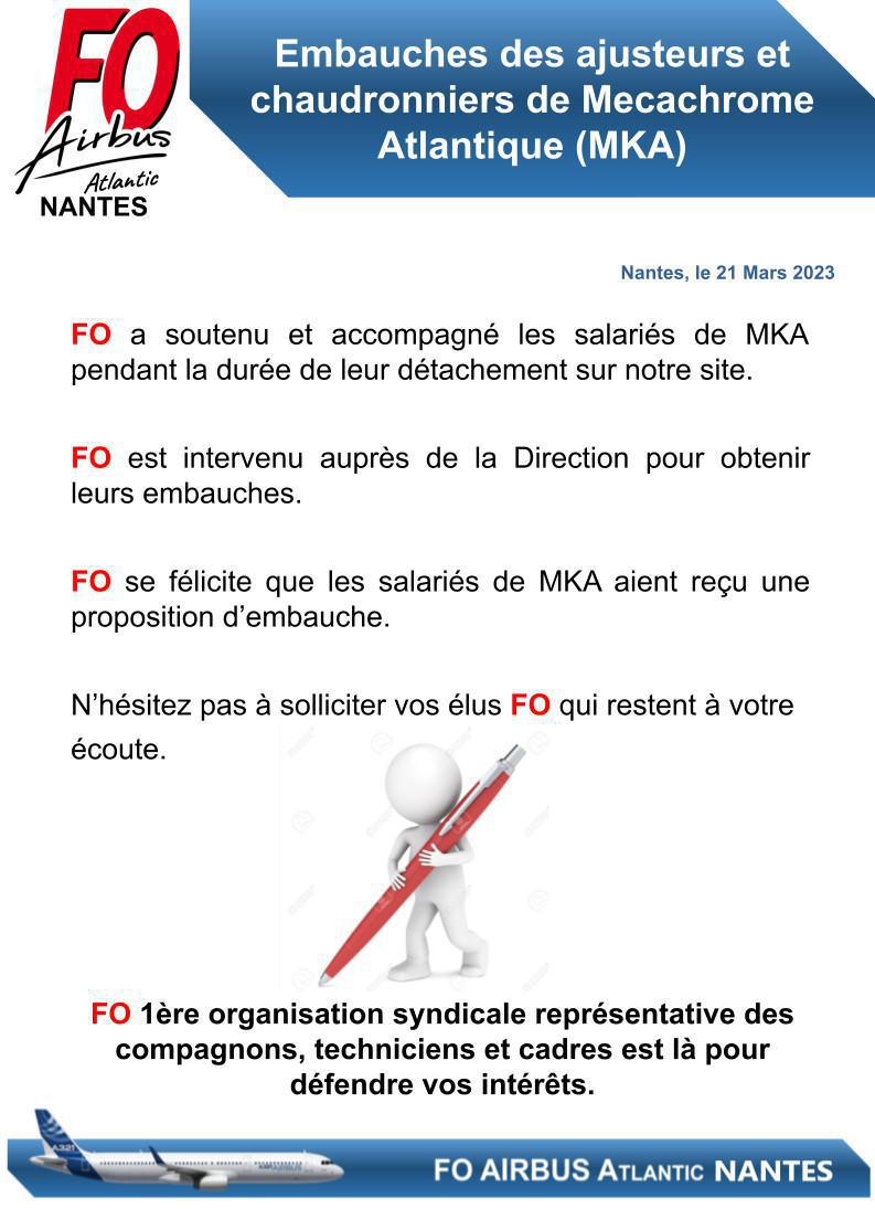 Embauches des ajusteurs et chaudronniers de Mecachrome Atlantique