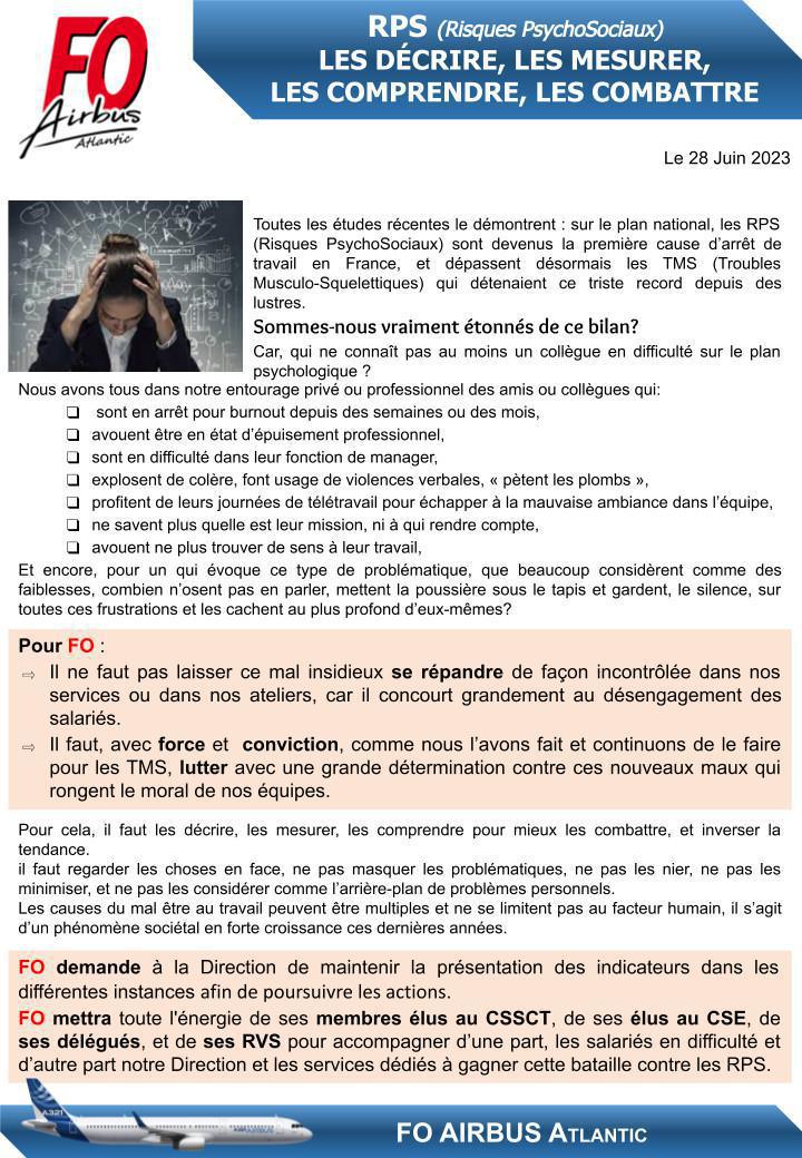 RPS (Risques PsychoSociaux) 