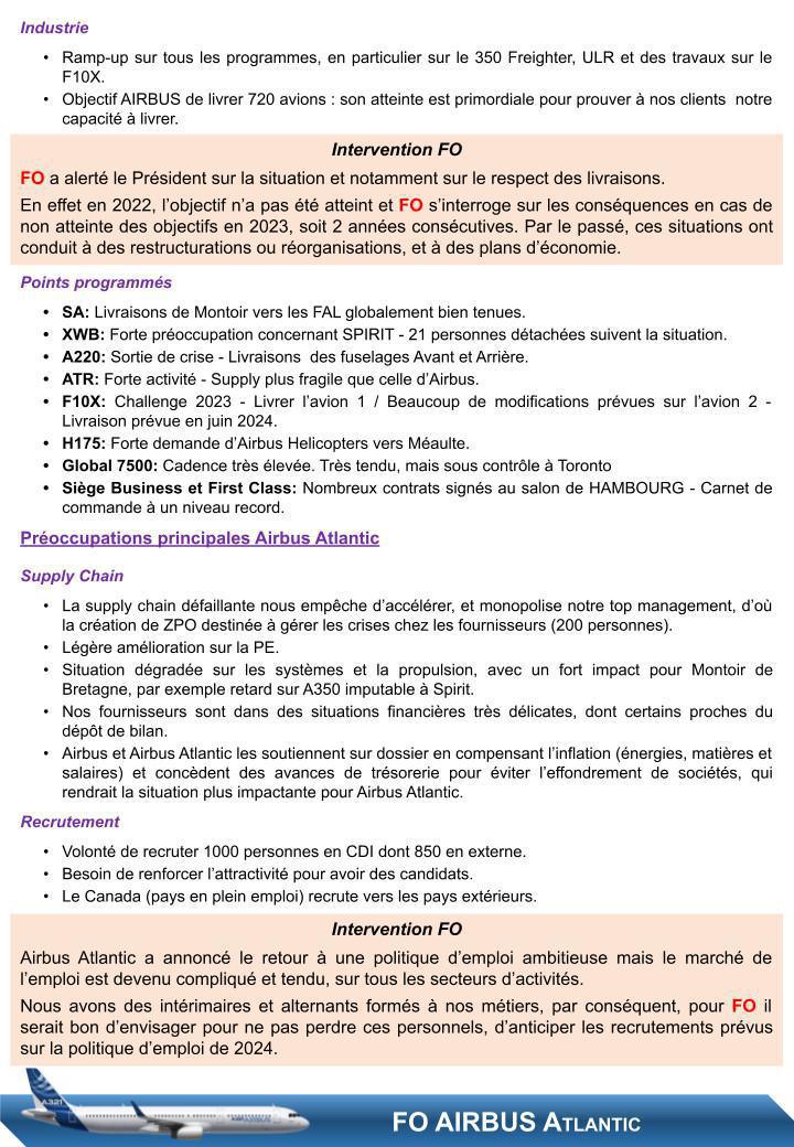 Compte rendu succinct du CSE-C du 29 Juin 2023