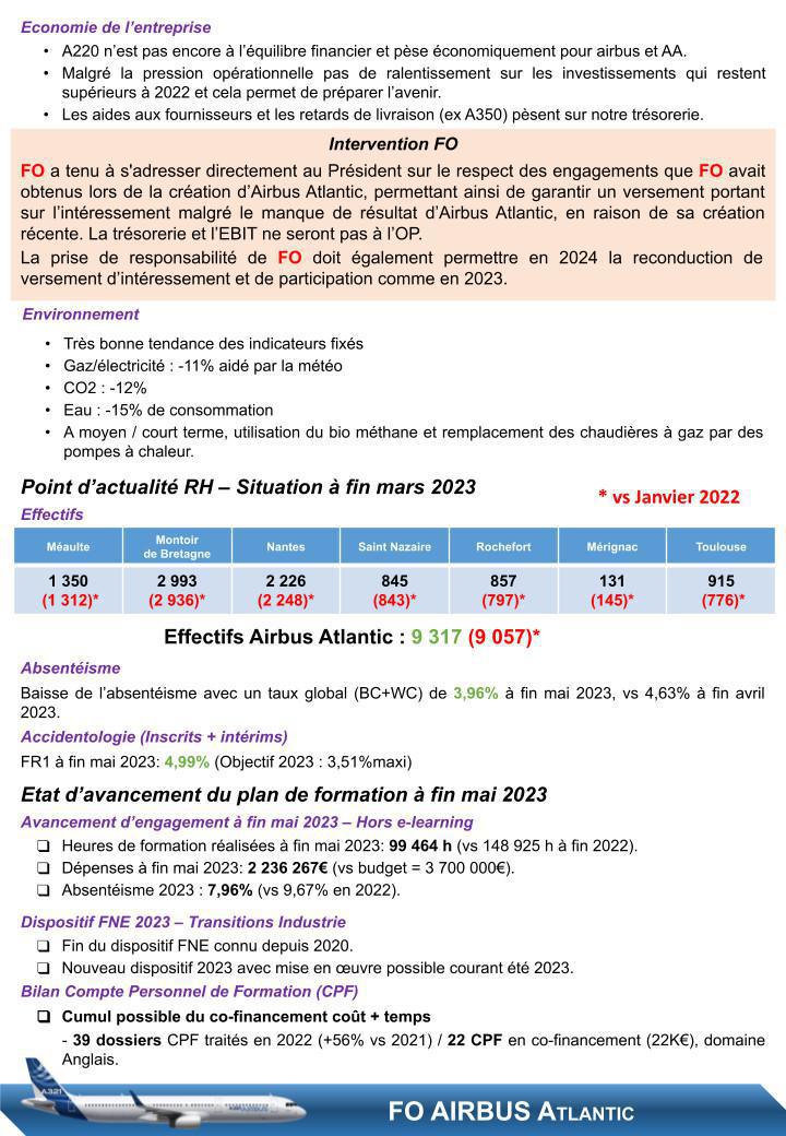 Compte rendu succinct du CSE-C du 29 Juin 2023
