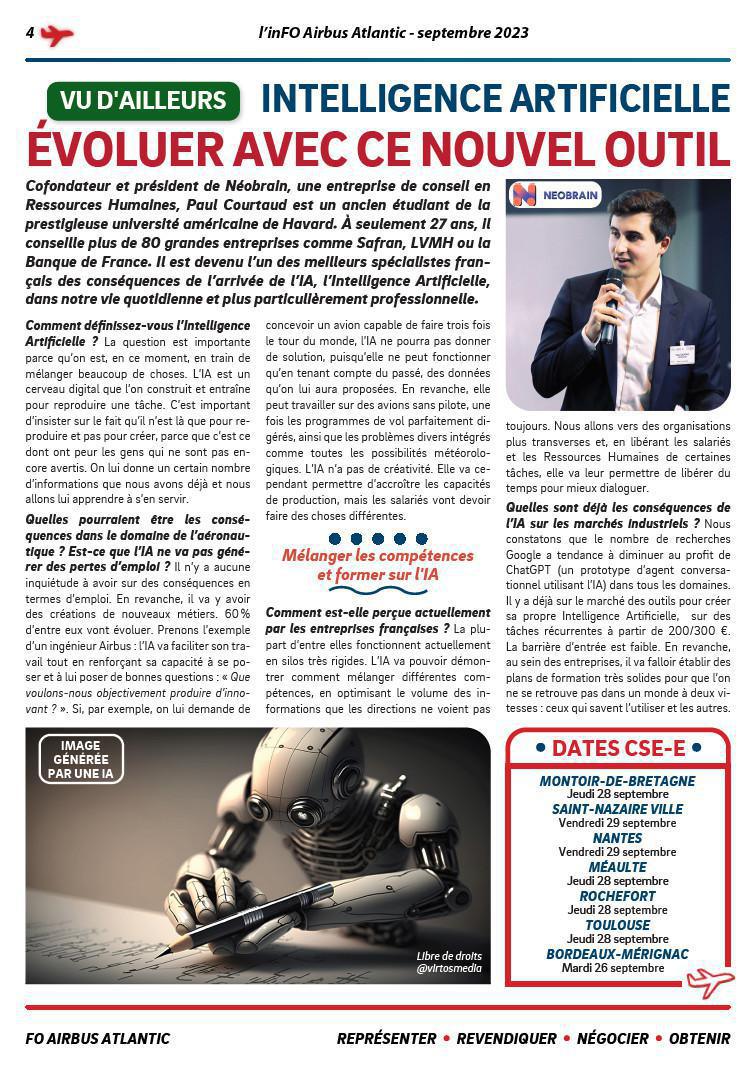 L' InFO Airbus Atlantic n°1 Septembre 2023