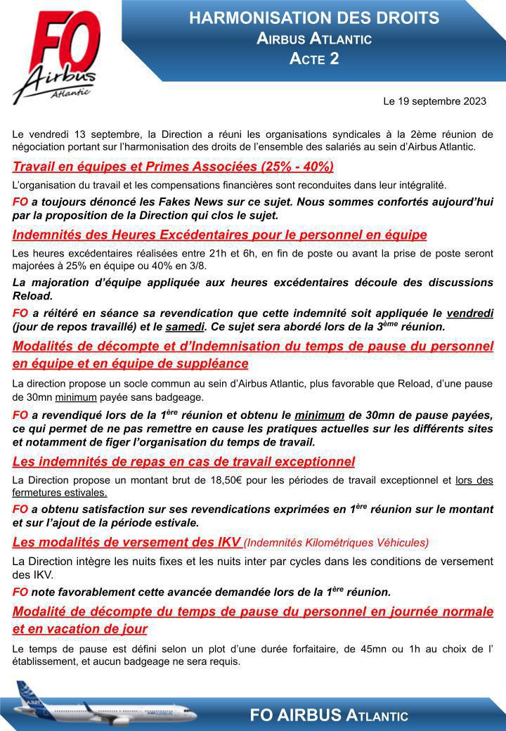 Négociation Harmonisation acte 2