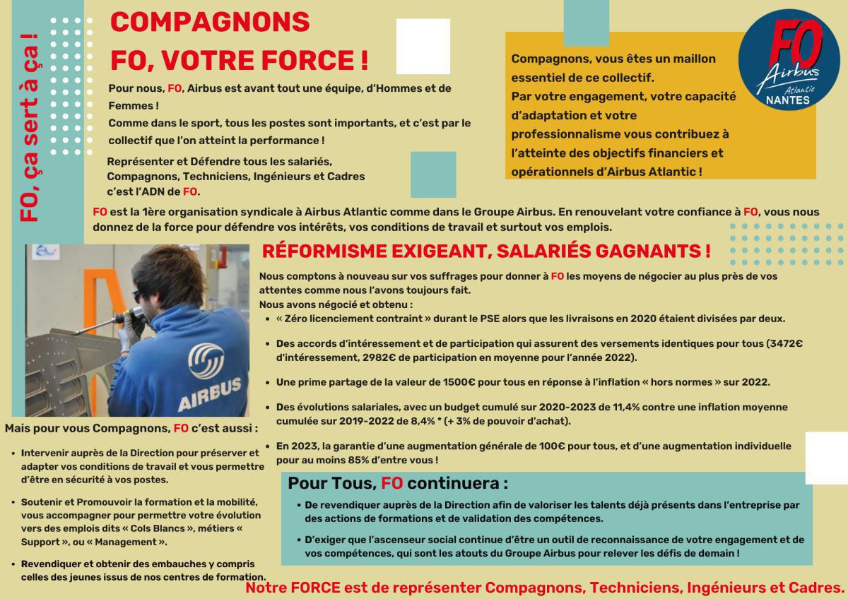 Compagnons FO, votre FORCE !