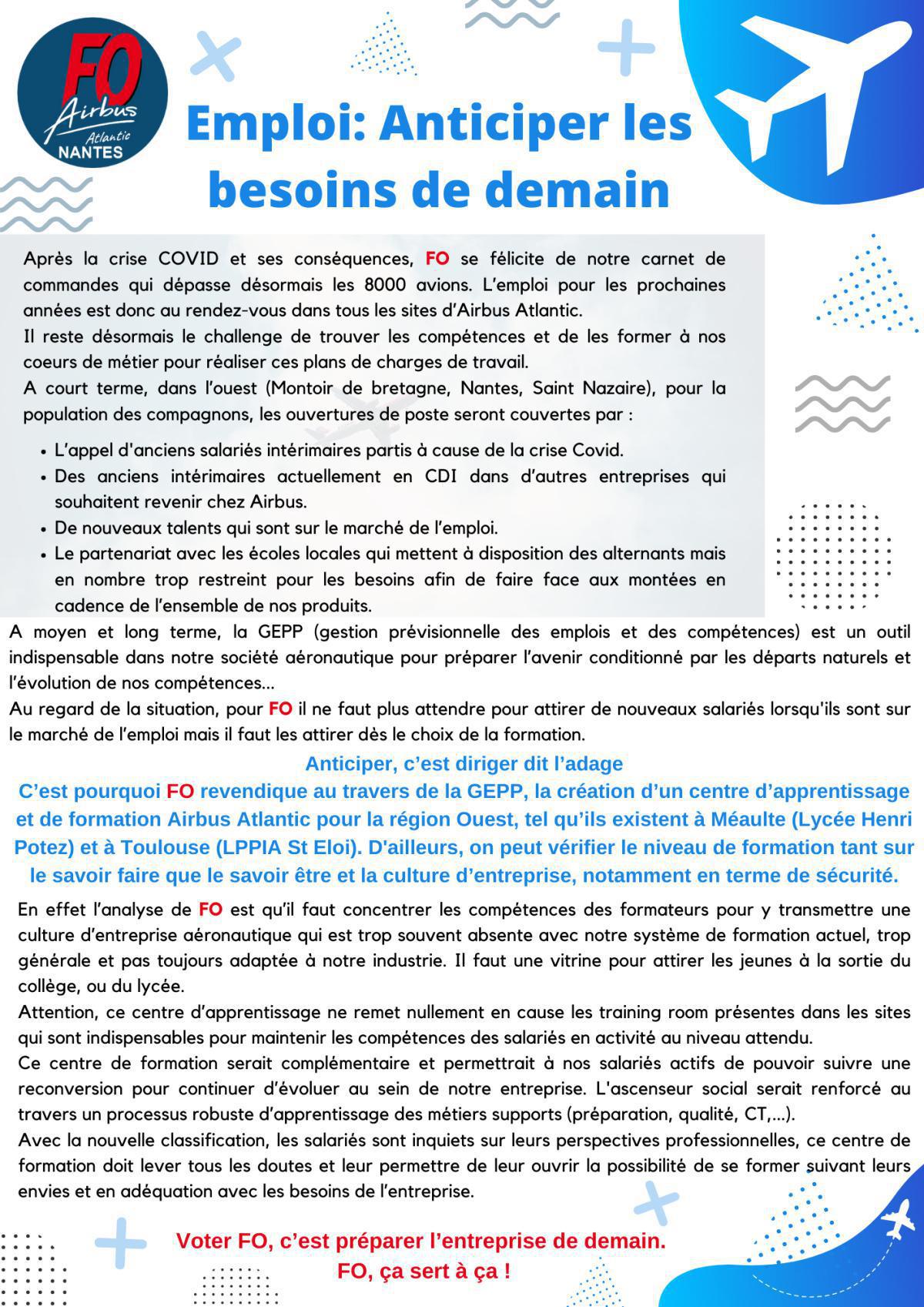Emploi: Anticiper les besoins de demain