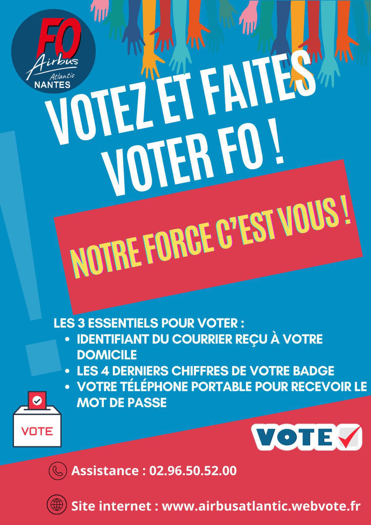 Votez et faites voter FO !