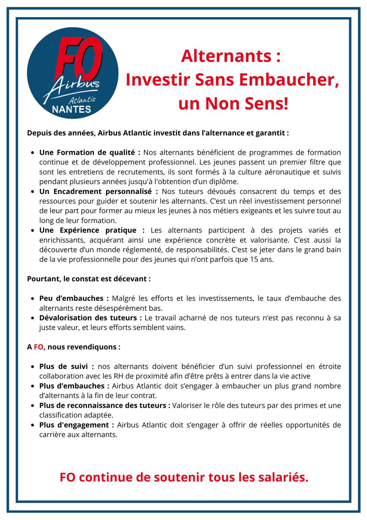 Alternants : Investir sans embaucher, un non sens !