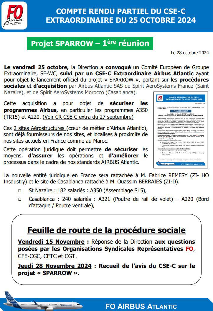 Cr partiel du CSE-C extraordinaire du 25 octobre 2024