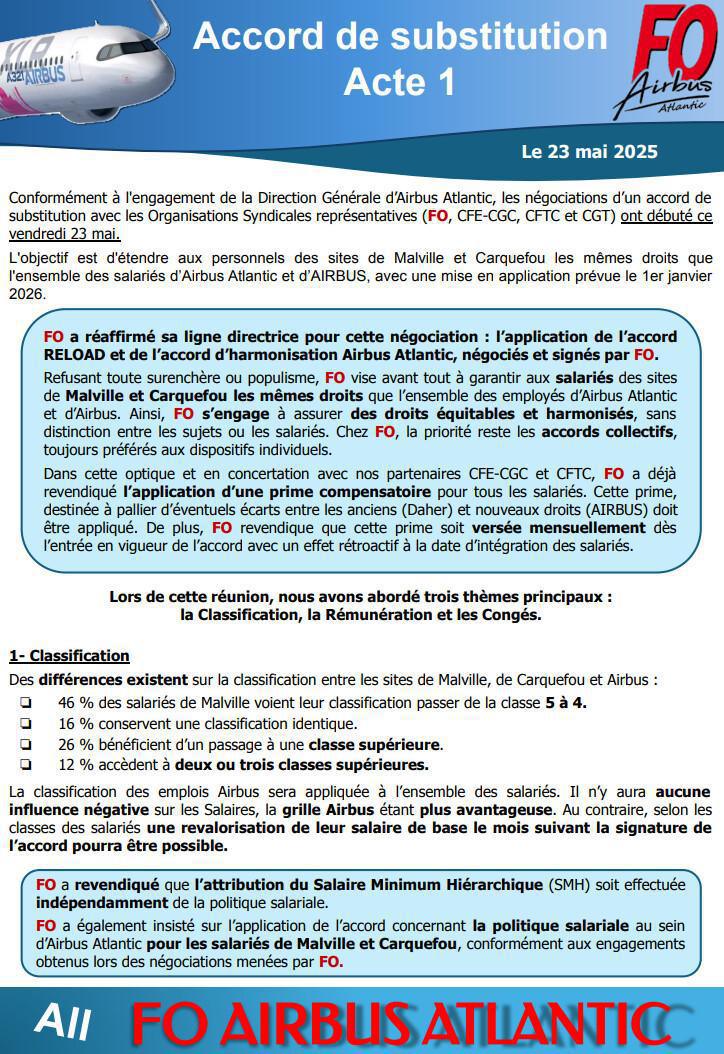 Accord de substitution Acte 1