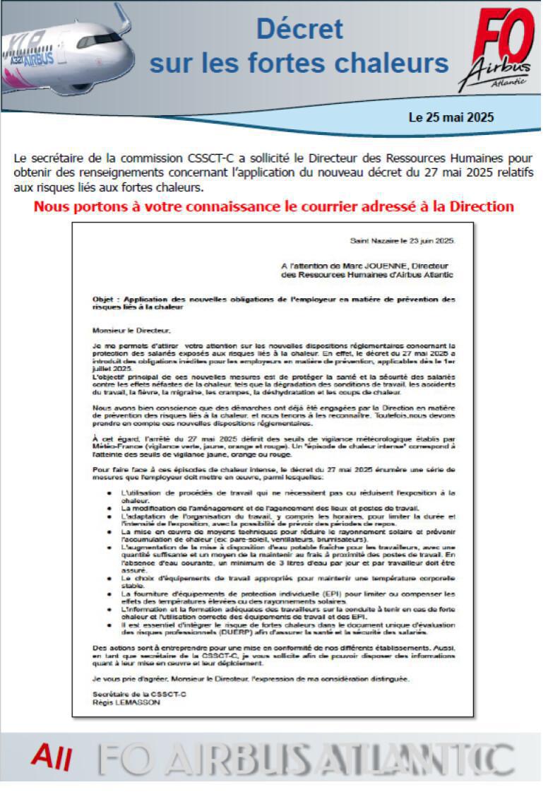 Décret sur les fortes chaleurs