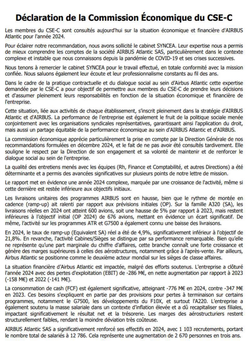 Compte Rendu Partiel du CSE-C Extraordinaire du 21 juillet 2025