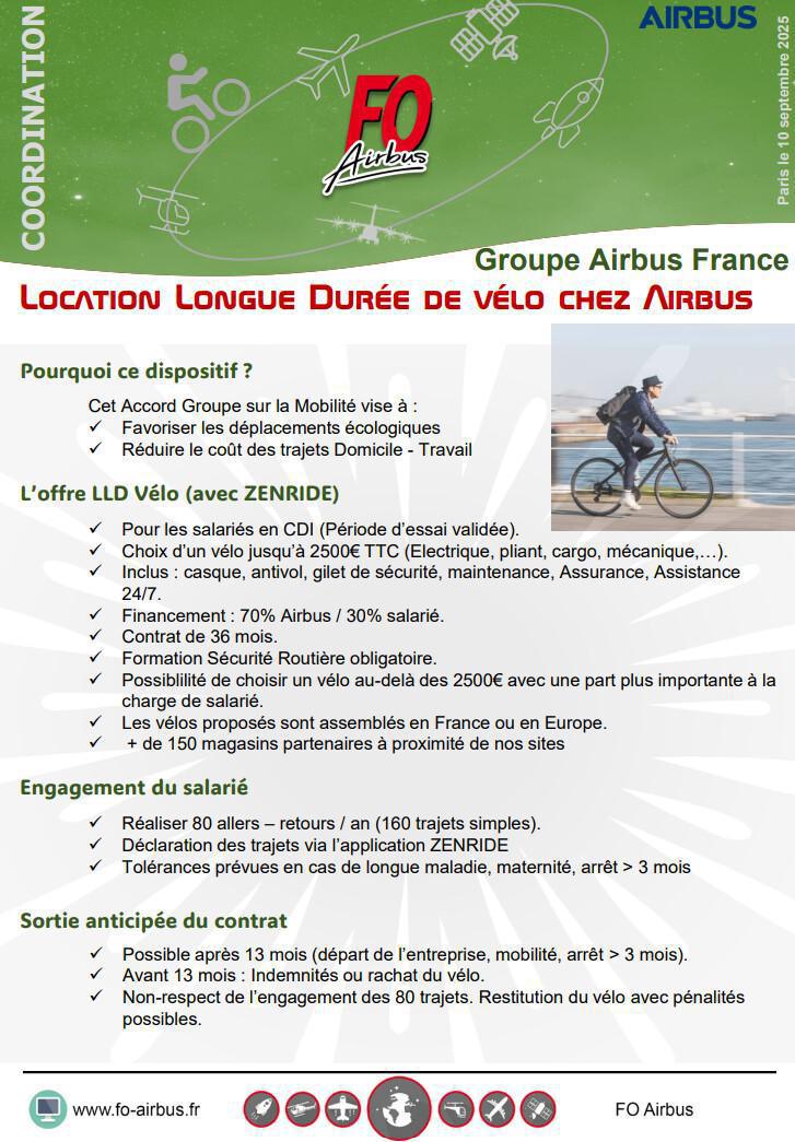 Location Longue Durée de vélo chez Airbus