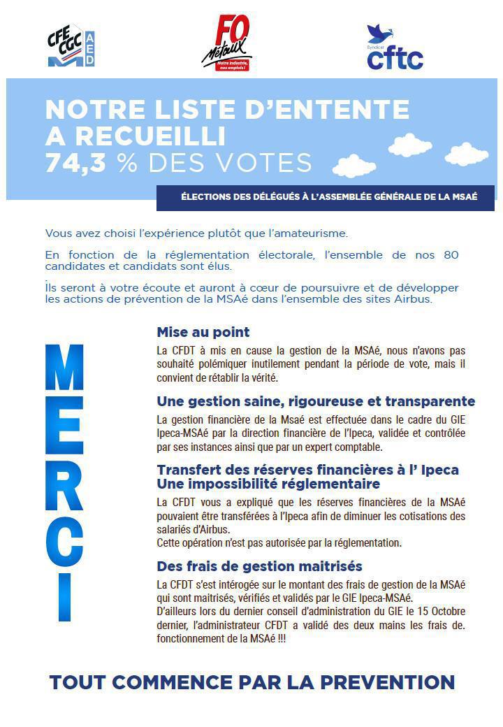 Elections MSAÉ : Merci pour votre confiance 