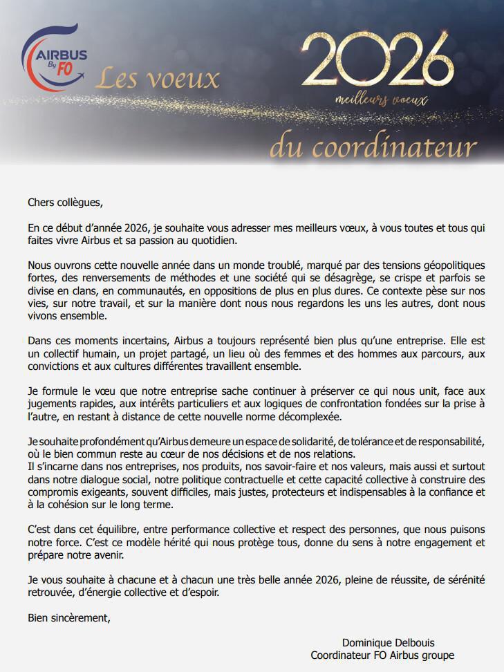 Les vœux de coordinateur 2026