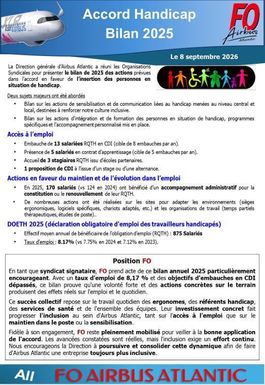 Accord Handicap Bilan 2025