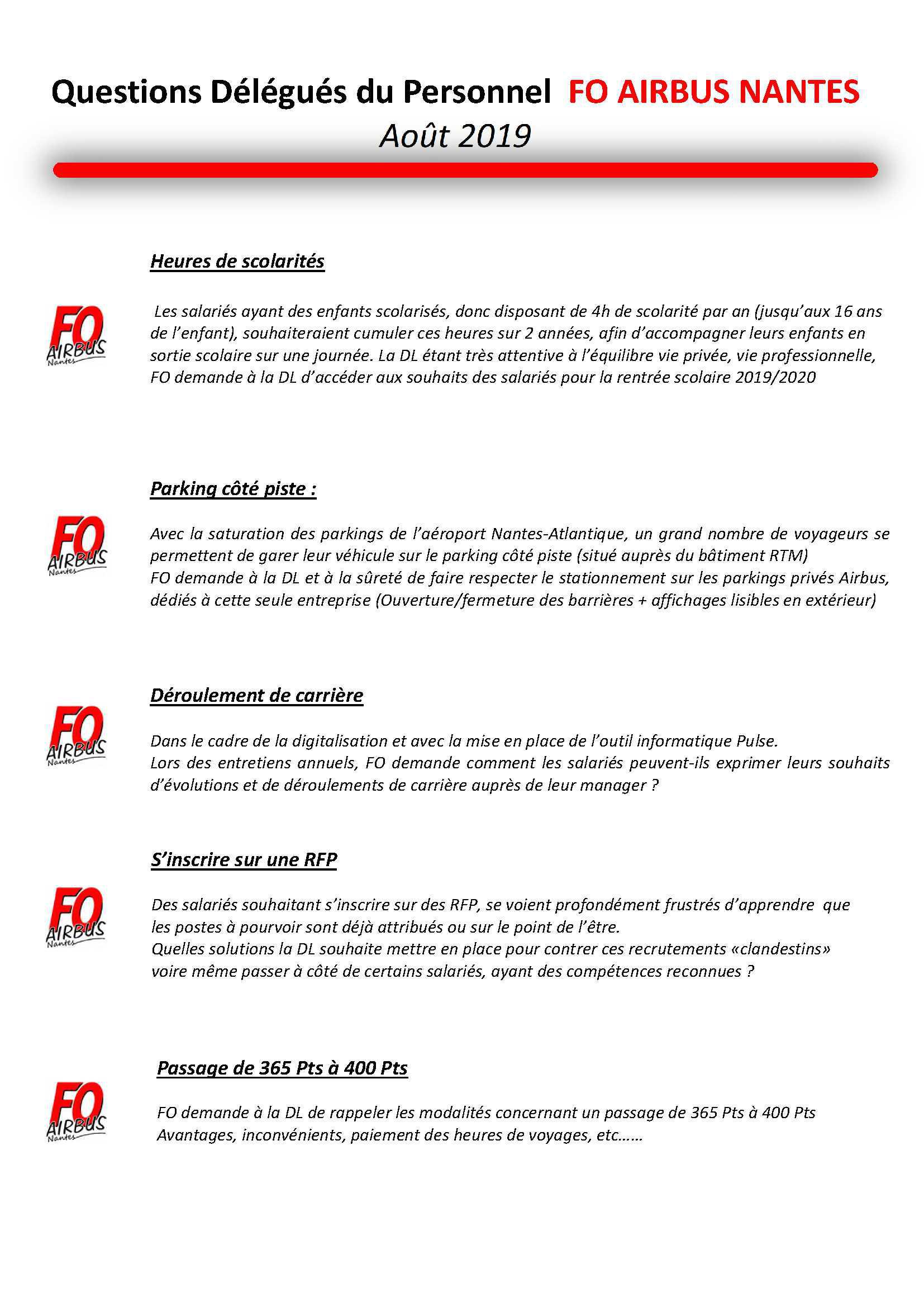 Questions Dp Direction Du Mois D Aout