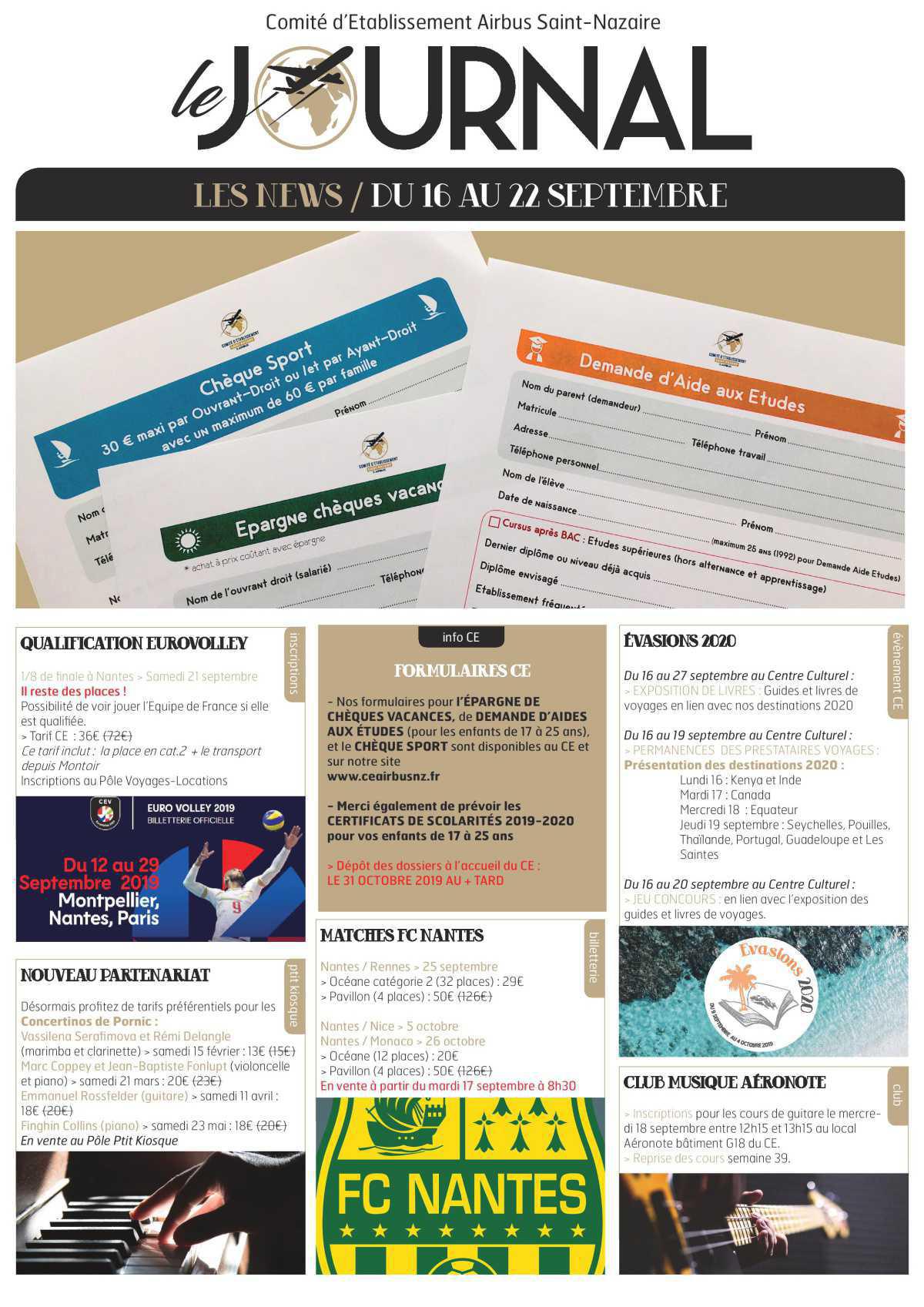 Infos CE / COOP Semaine 38