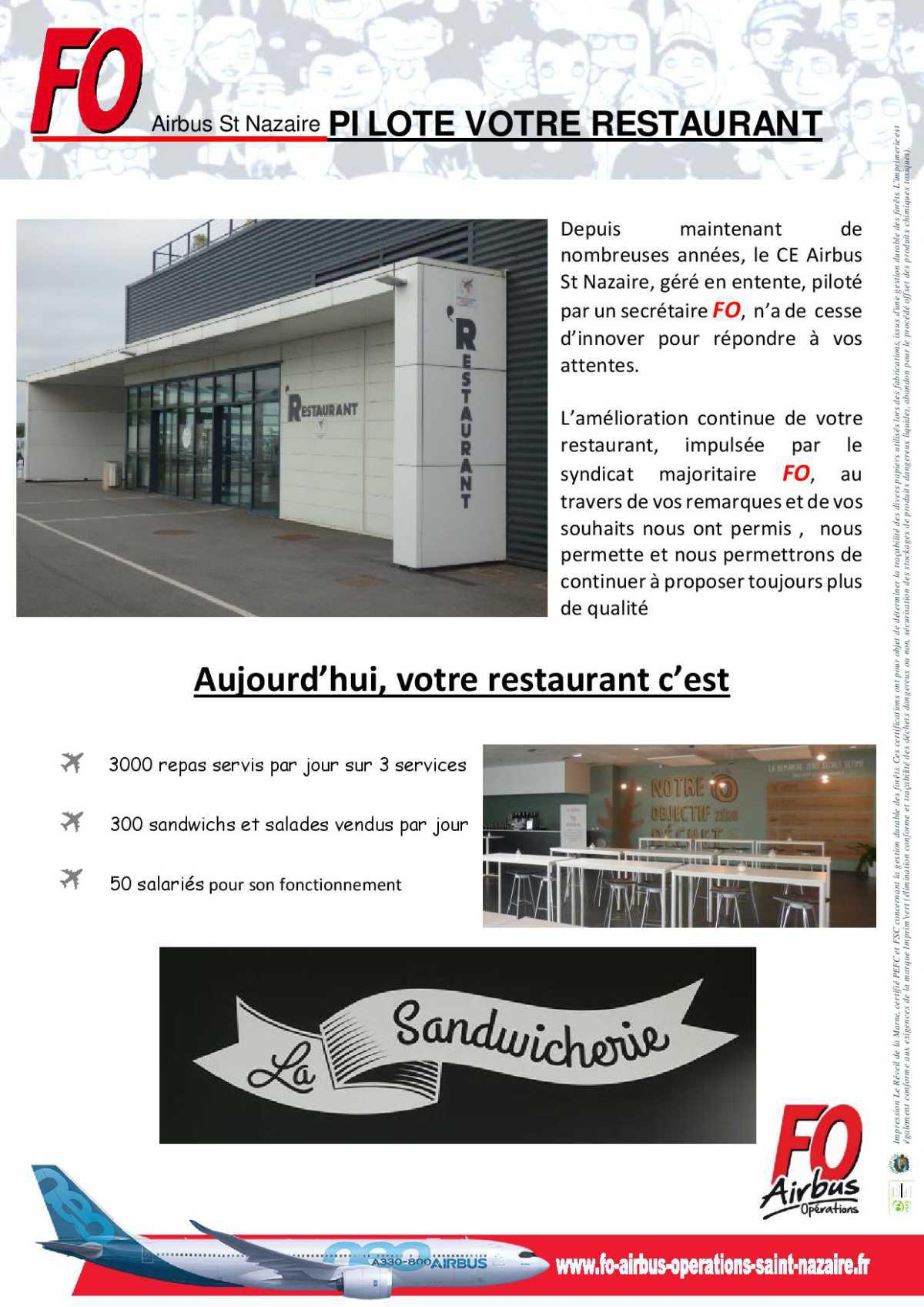 FO Airbus St Nazaire pilote votre restaurant