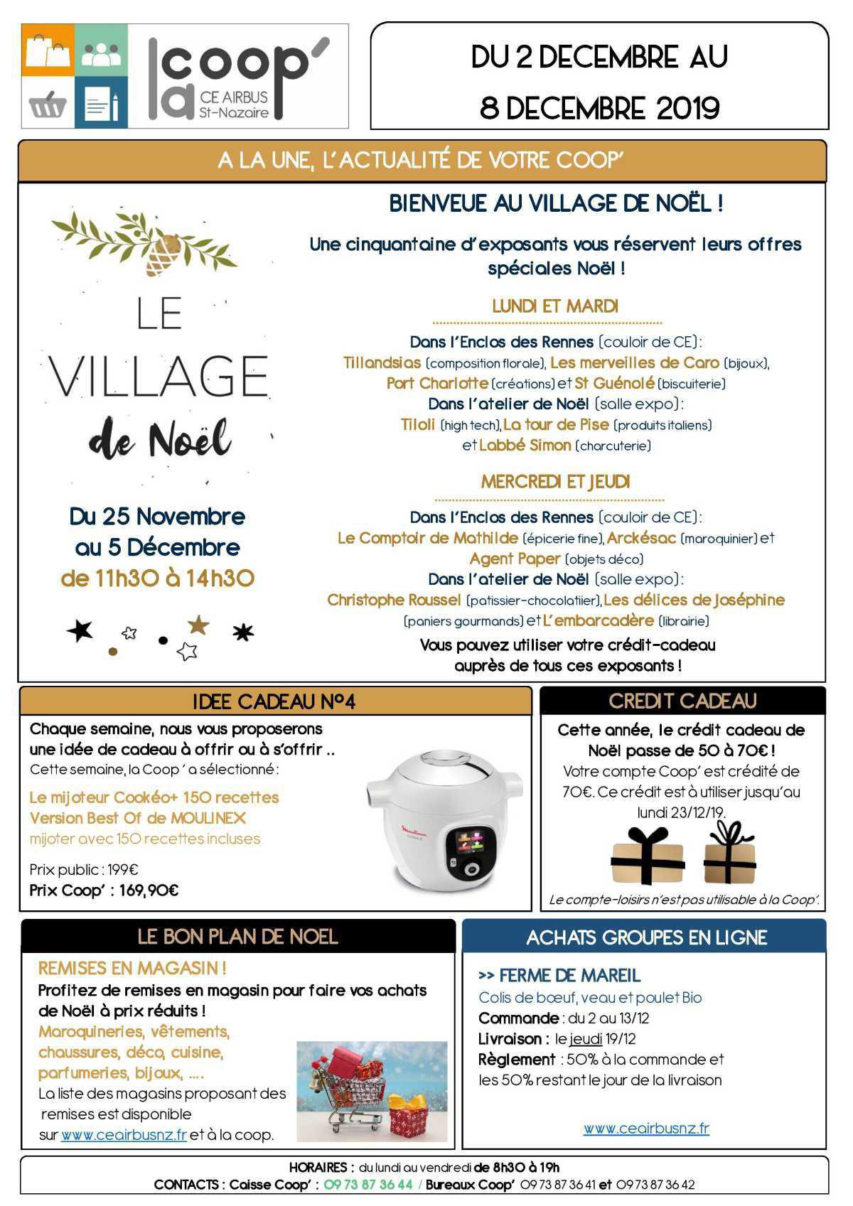Infos CE/COOP Semaine 49