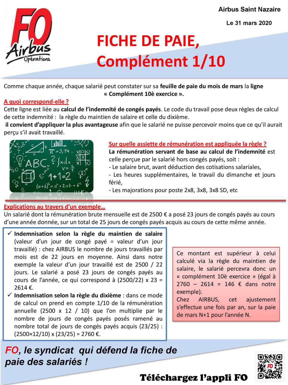Complément 1/10e, explication
