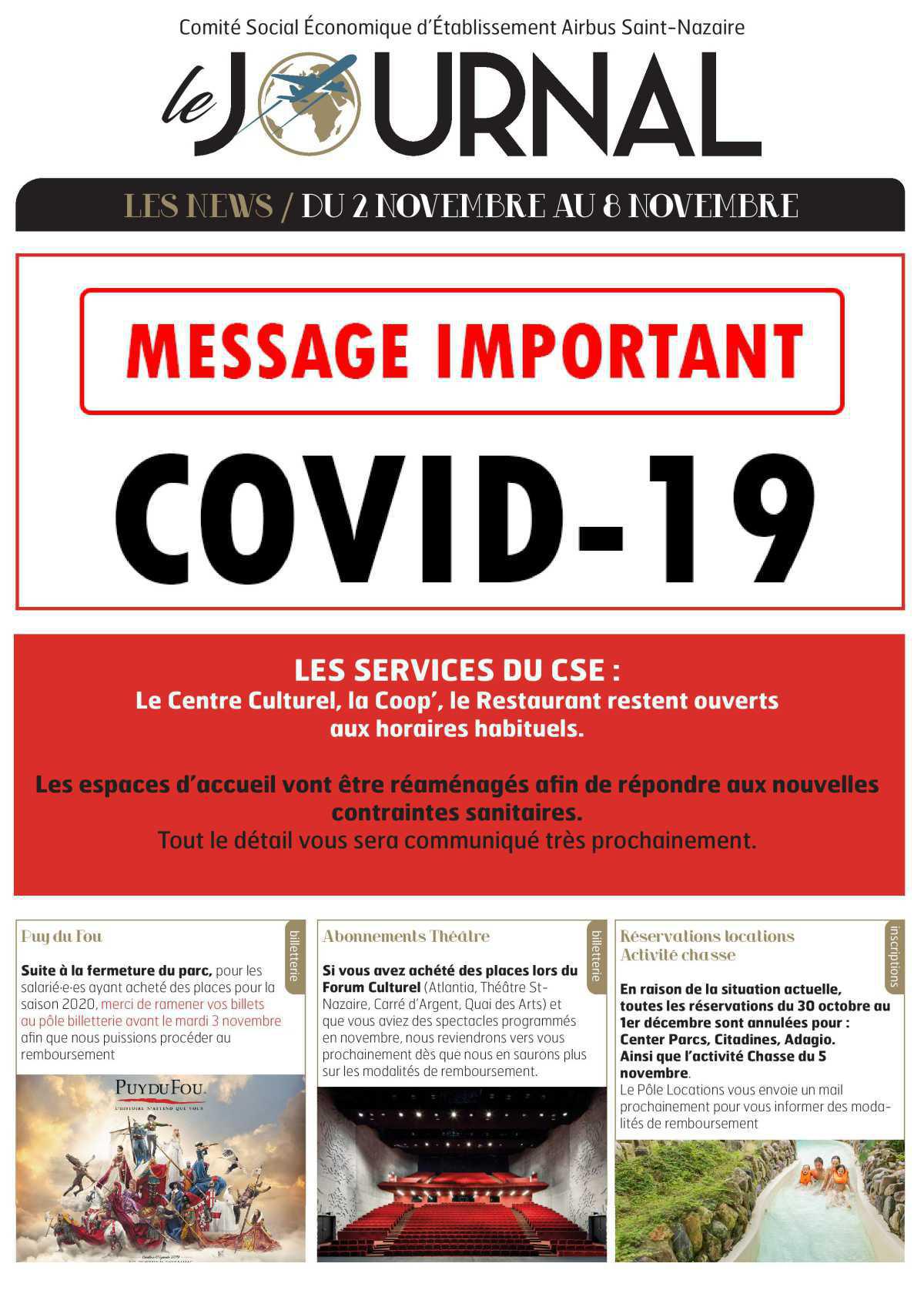 Informations du CSE et de la COOP semaine 45 Informations du CSE et de la COOP semaine 45