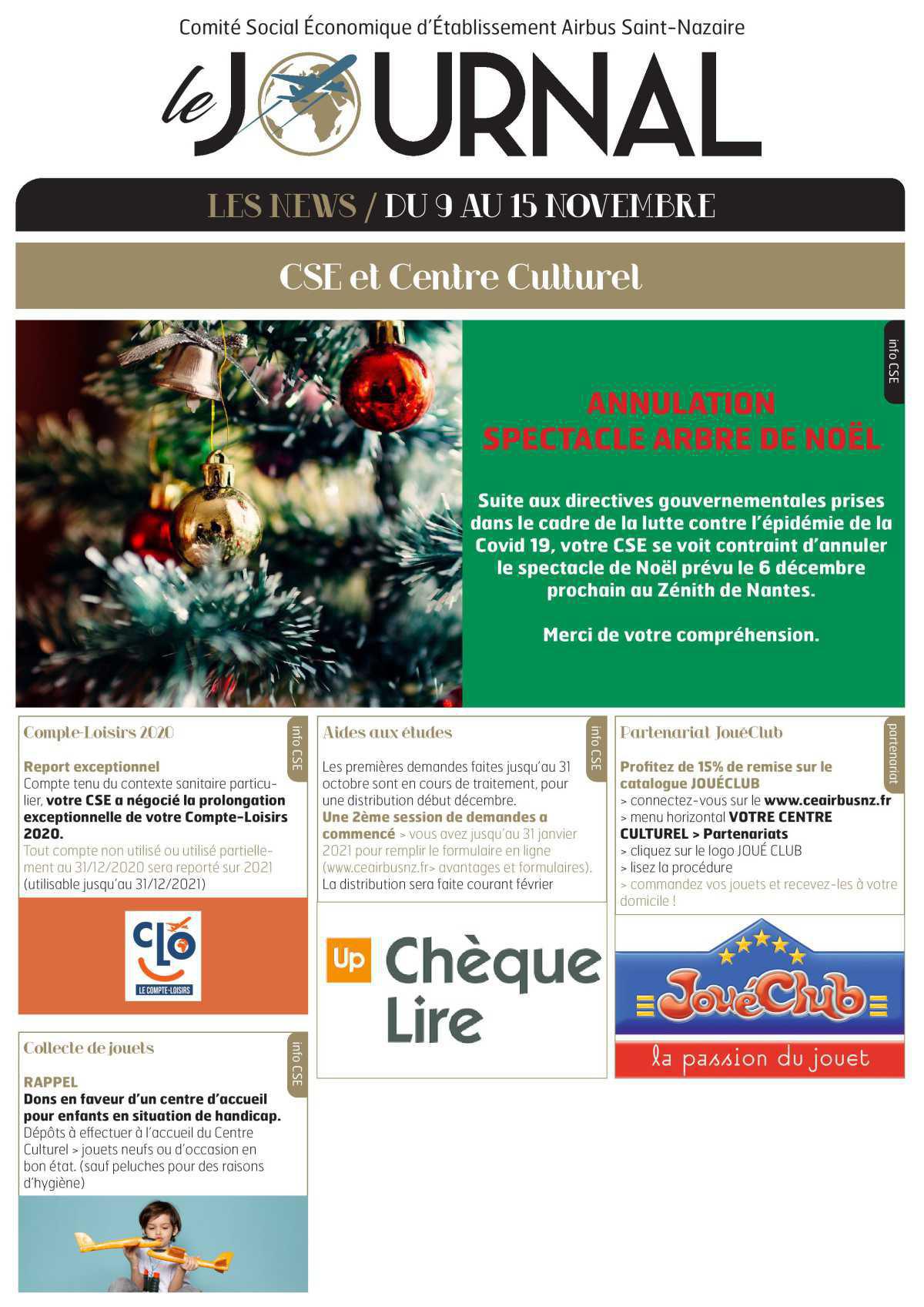 Informations du CSE et de la COOP semaine 46 Informations du CSE et de la COOP semaine 46