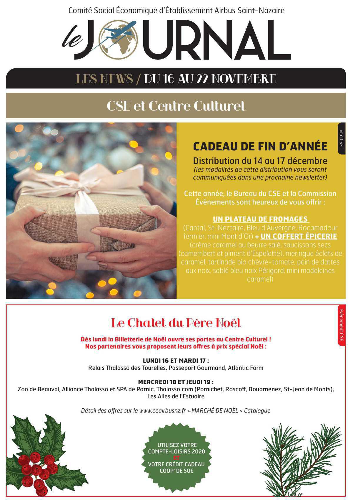 Informations du CSE et de la COOP semaine 47 Informations du CSE et de la COOP semaine 47