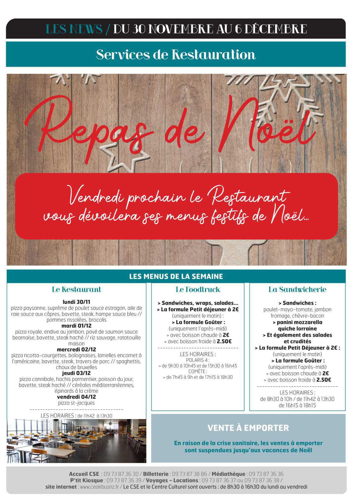 Informations du CSE et de la COOP semaine 49 Informations du CSE et de la COOP semaine 49