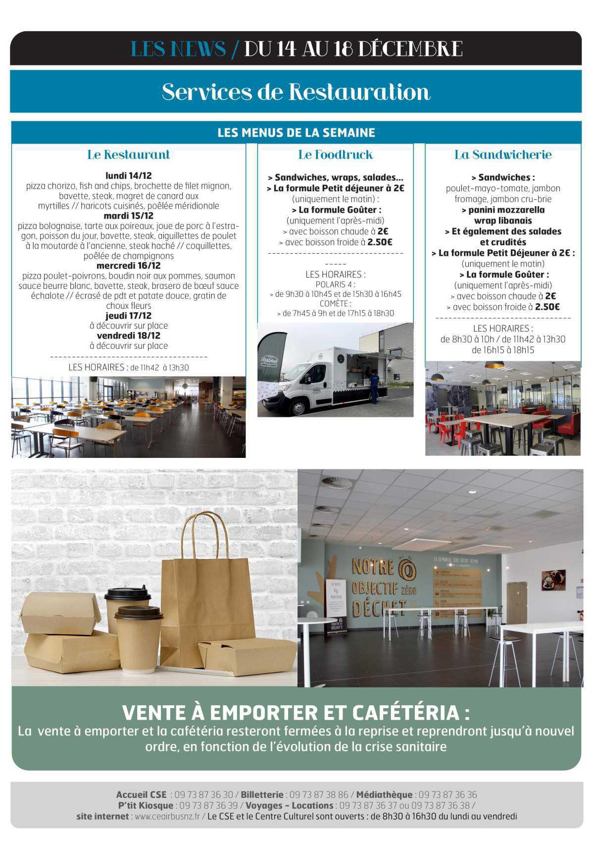 Informations du CSE et de la COOP semaine 51 Informations du CSE et de la COOP semaine 51