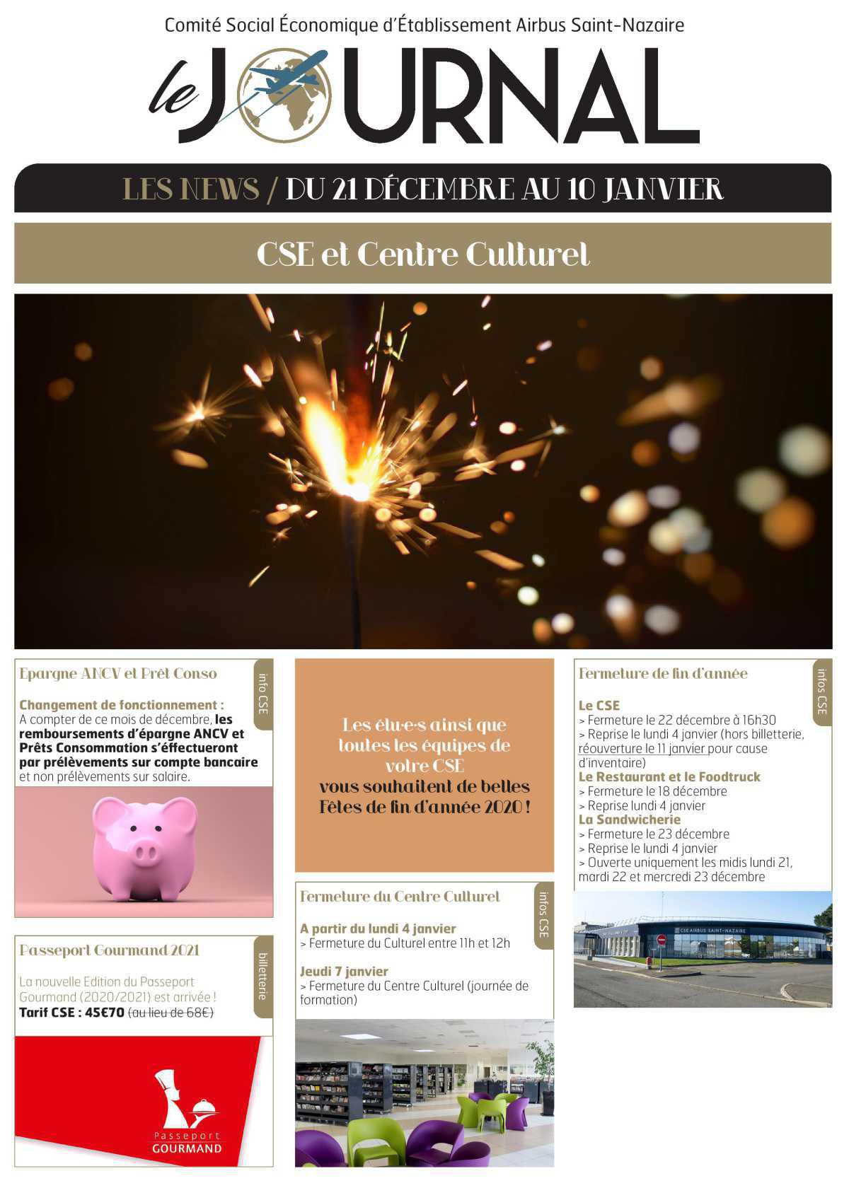 Informations du CSE et de la COOP semaine 52 Informations du CSE et de la COOP semaine 52