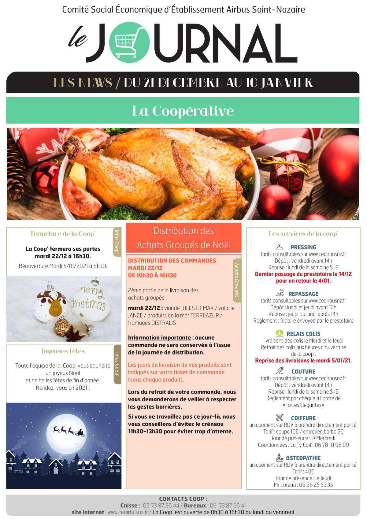 Informations du CSE et de la COOP semaine 52 Informations du CSE et de la COOP semaine 52