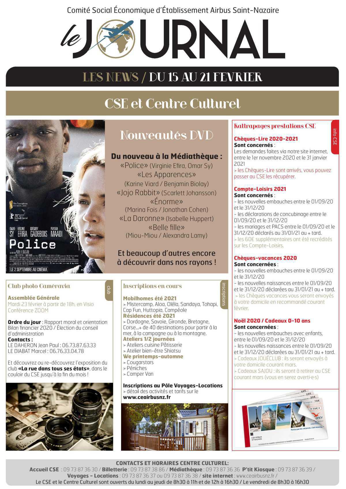 Informations du CSE et de la coopérative semaine 7 Informations du CSE et de la coopérative semaine 7