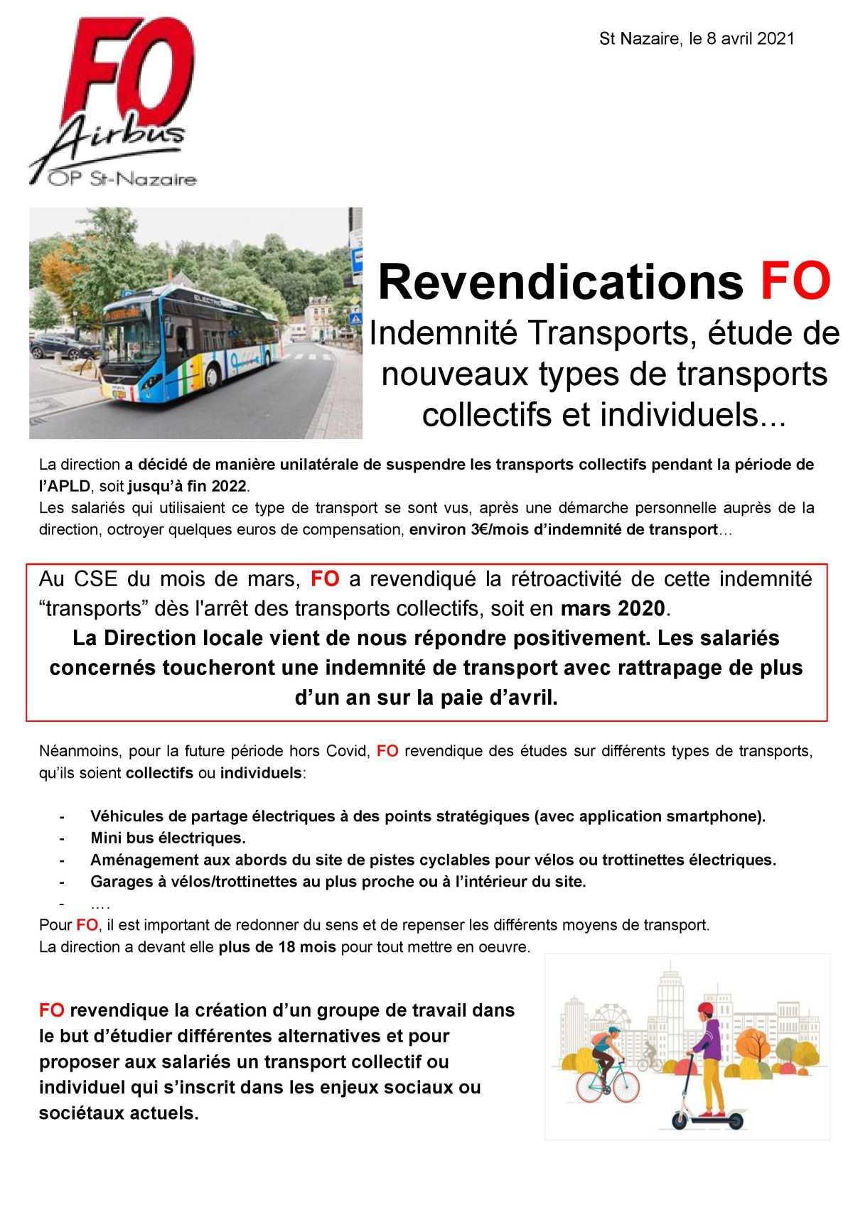 Réponse Direction prime transport Réponse Direction prime transport