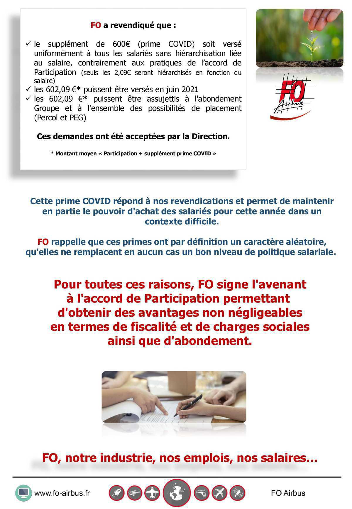 Prime de participation 2020 Prime de participation 2020