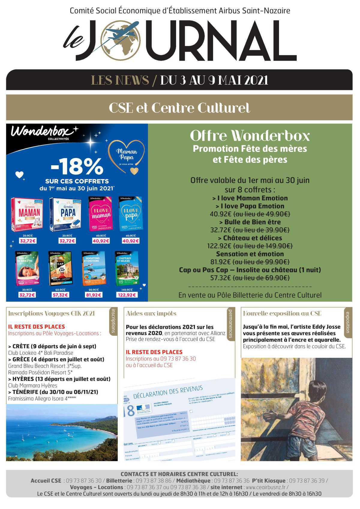 Informations du CSE et de la COOP semaine 18 Informations du CSE et de la COOP semaine 18