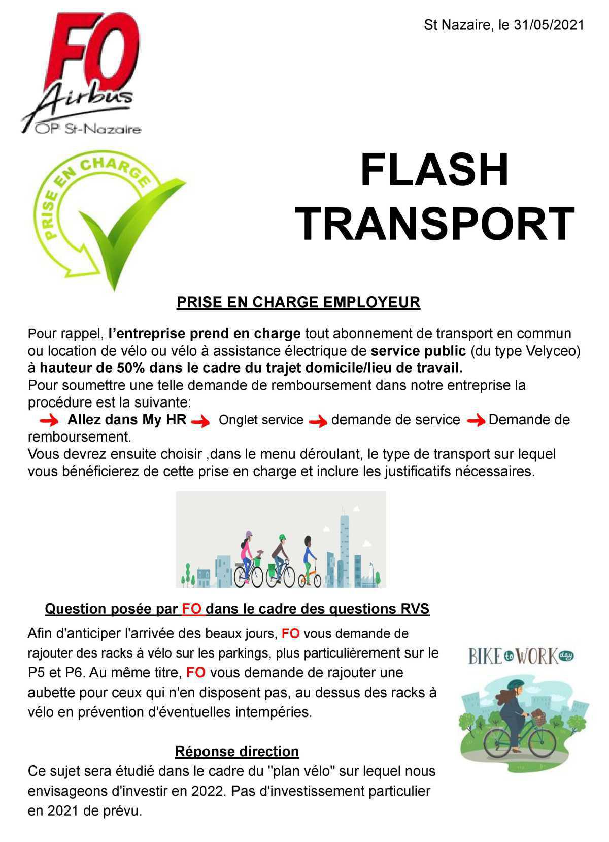 Flash Transport : Prise en charge employeur 