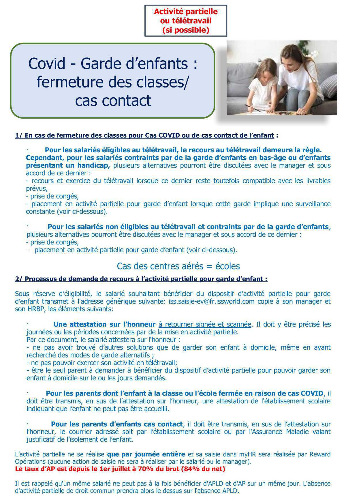 Les différents arrêts de travail COVID