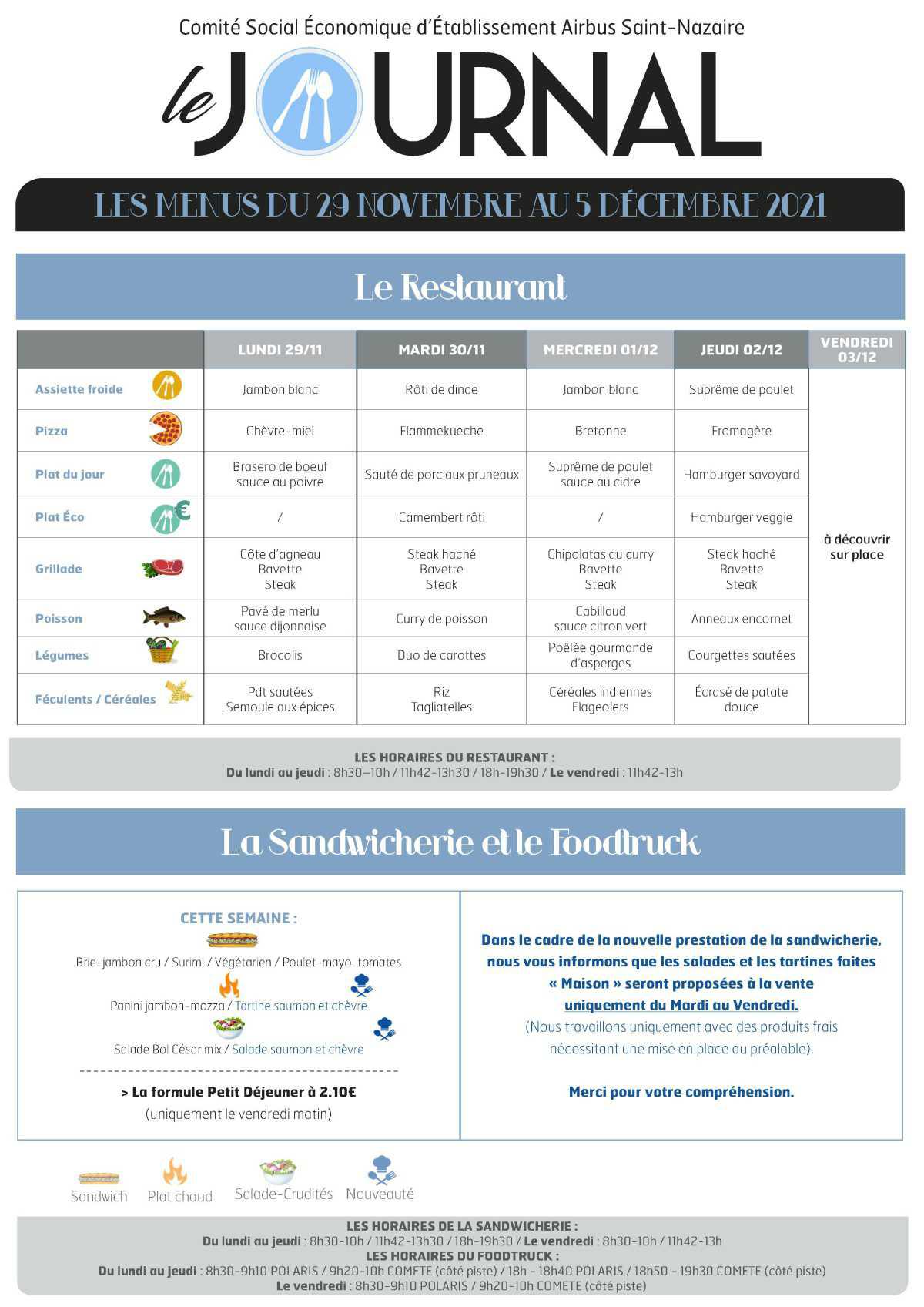 Informations du CSE et de la coopérative semaine 48