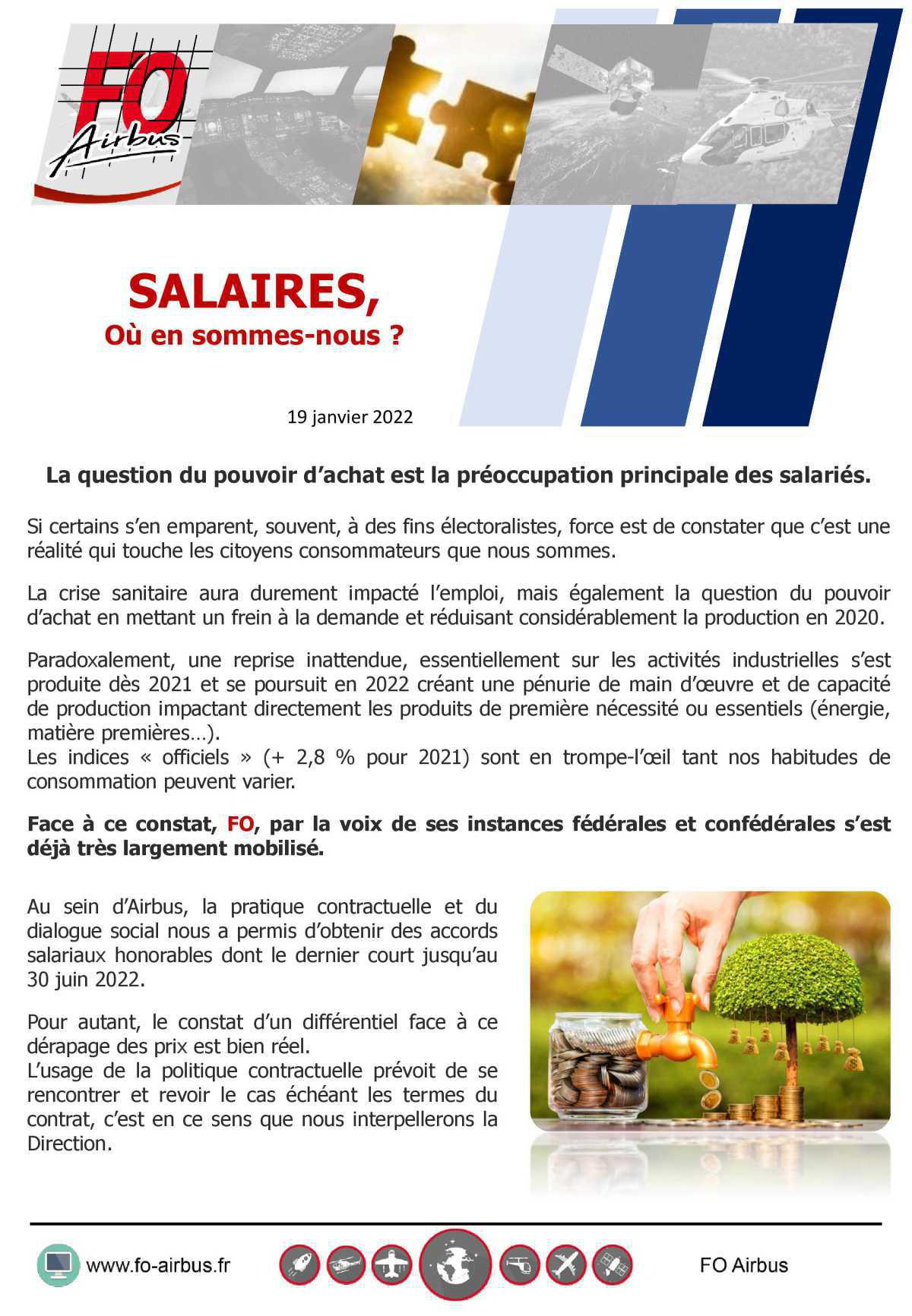 Salaires : où en sommes nous ?