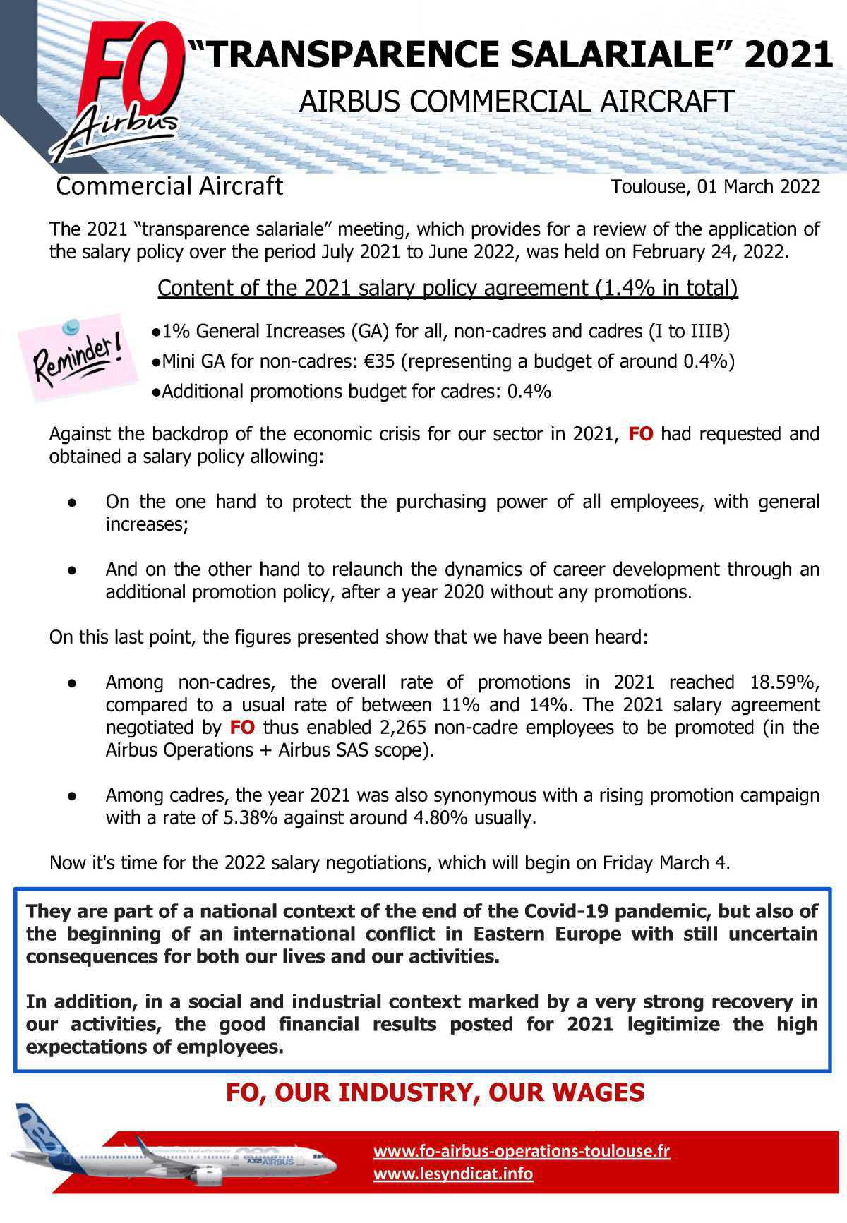 Transparence salariale 2021