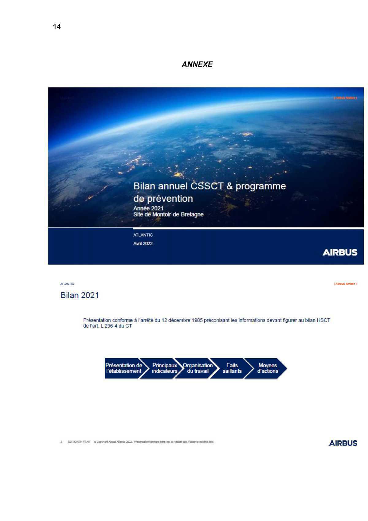 Compte rendu de la commission CSSCT du 24 Avril 2022 Compte rendu de la commission CSSCT du 24 Avril 2022