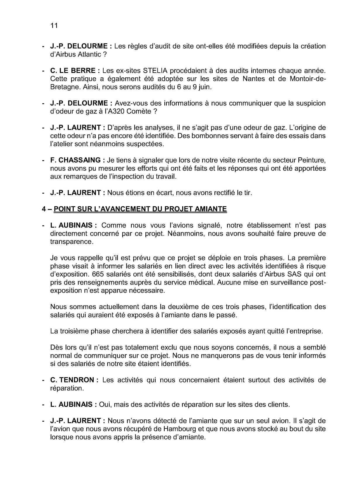Compte rendu de la commission CSSCT du 24 Avril 2022 Compte rendu de la commission CSSCT du 24 Avril 2022
