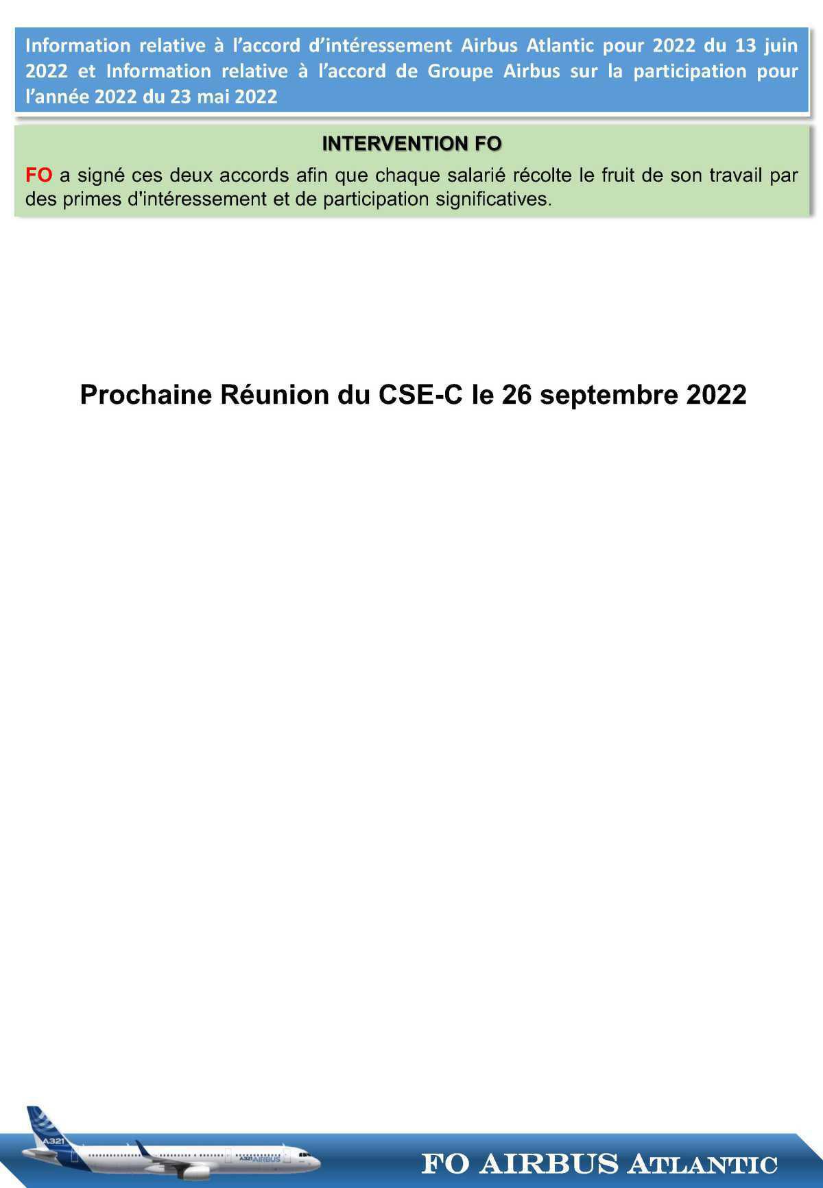 Compte rendu succinct du CSE-C du 24 juin 2022 Compte rendu succinct du CSE-C du 24 juin 2022