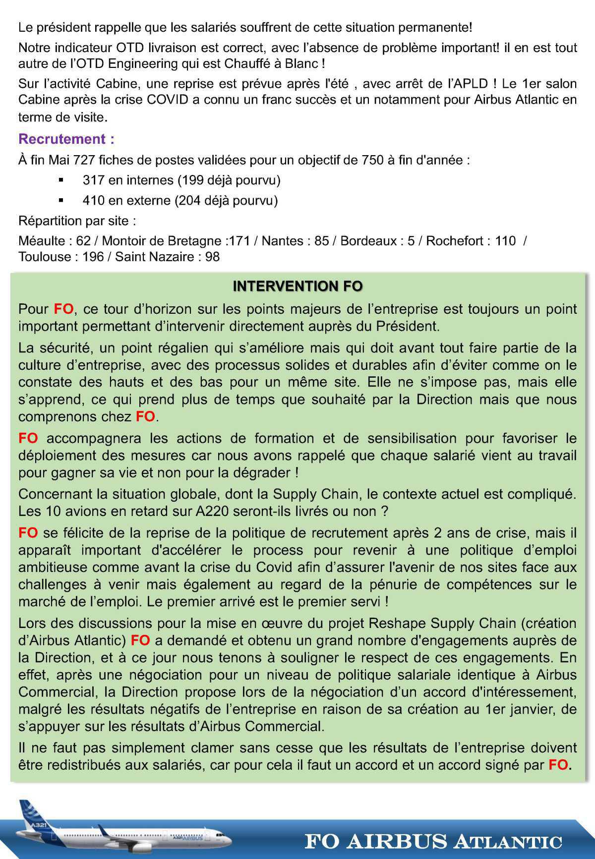 Compte rendu succinct du CSE-C du 24 juin 2022 Compte rendu succinct du CSE-C du 24 juin 2022